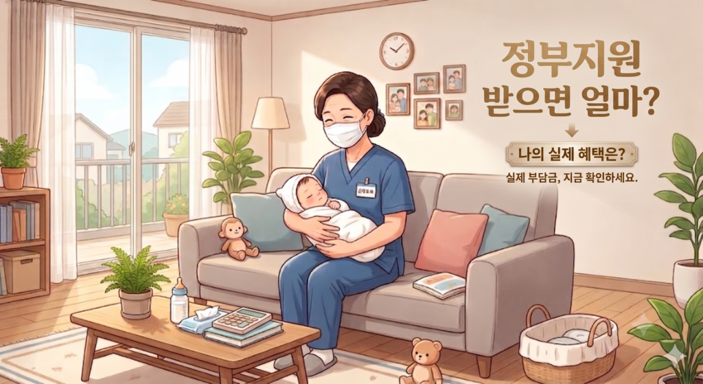 정부지원 산후도우미 등급별 본인부담금 소득구간 기간별 안내