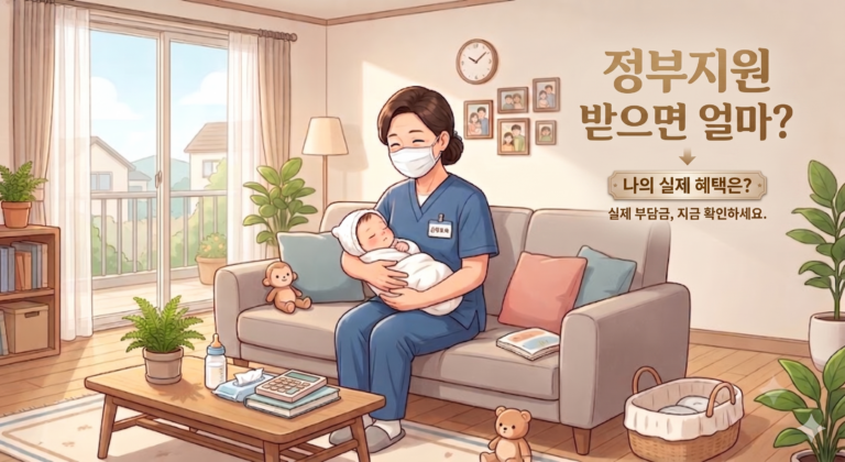 정부지원 산후도우미 등급별 본인부담금 소득구간 기간별 안내